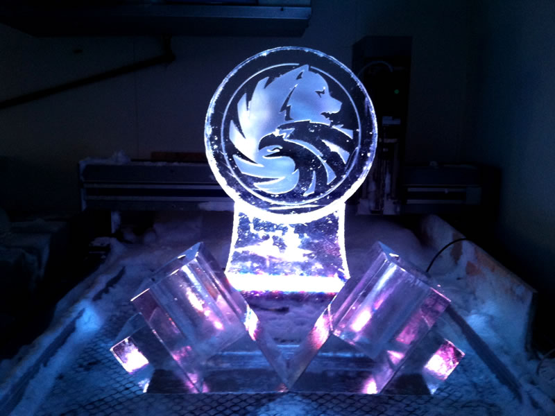 Esculturas de hielo con logo empresarial | logotipo personalizado