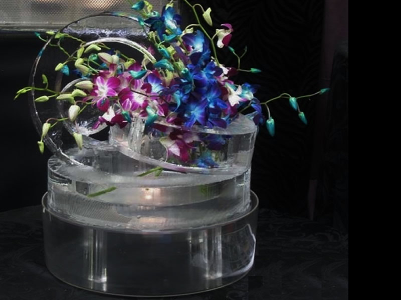 Centros de mesa de hielo para festejas 10 de maya, dia de la madre