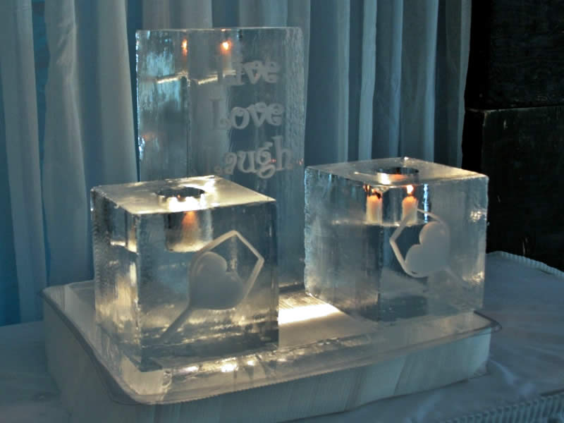 Centros de mesa de hielo para bodas