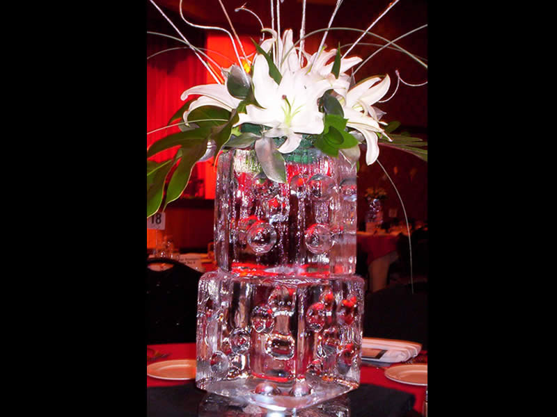 Centros de mesa de hielo para eventos