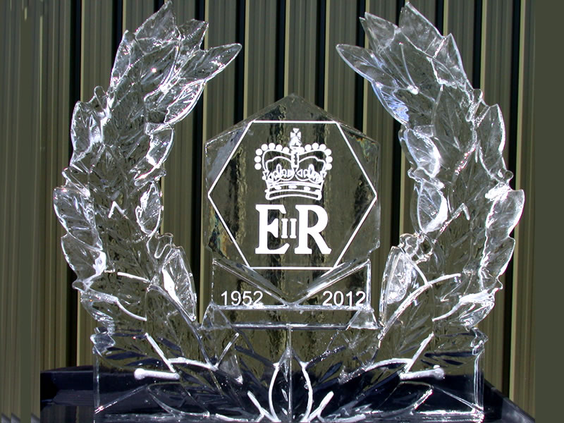 escultura de hielo de jubilacion