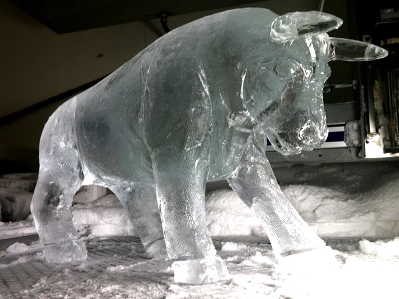 toro de hielo para eventos empresariales